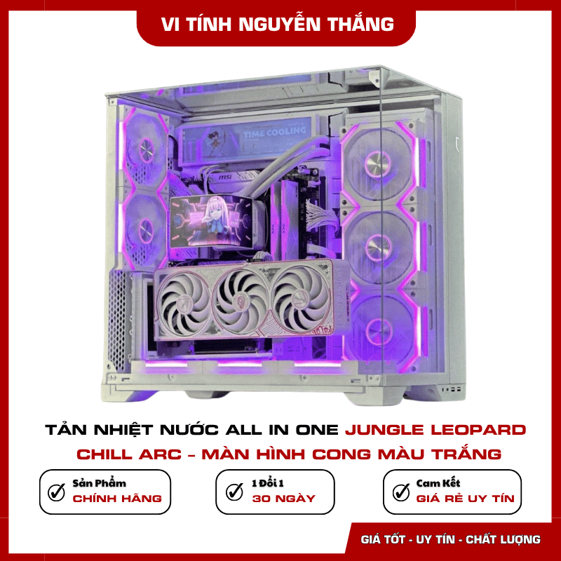 Lắp đặt tản nhiệt CPU Jungle Leopard Chill Arc màu trắng