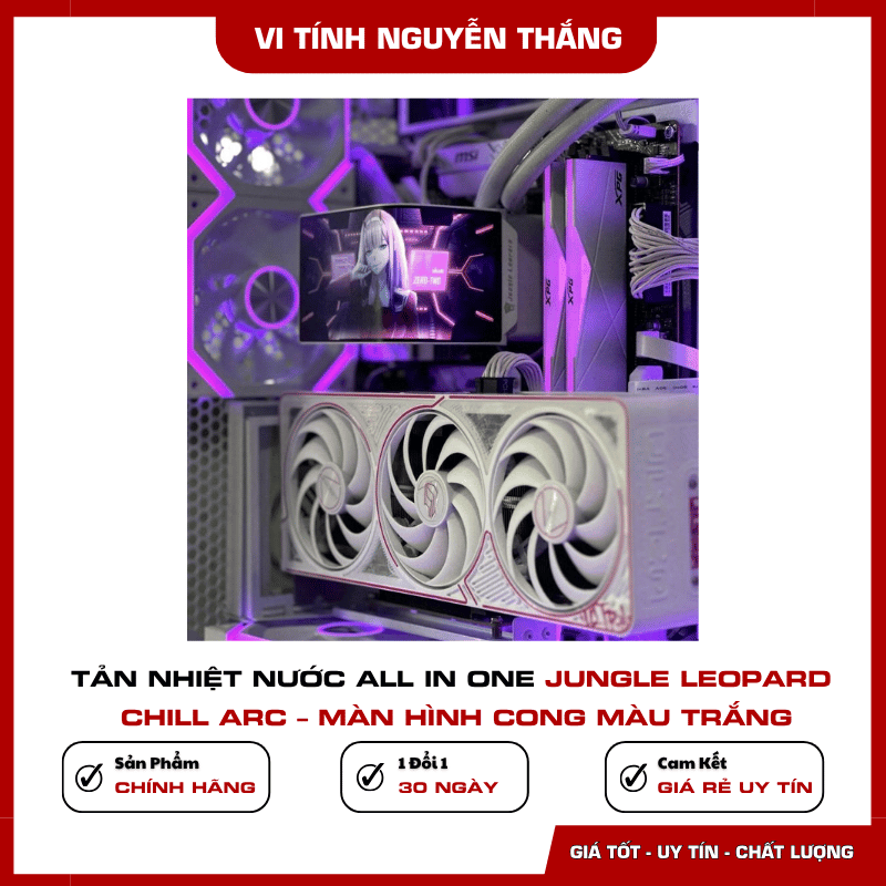 Thiết kế màu trắng của tản nước Jungle Leopard Chill Arc