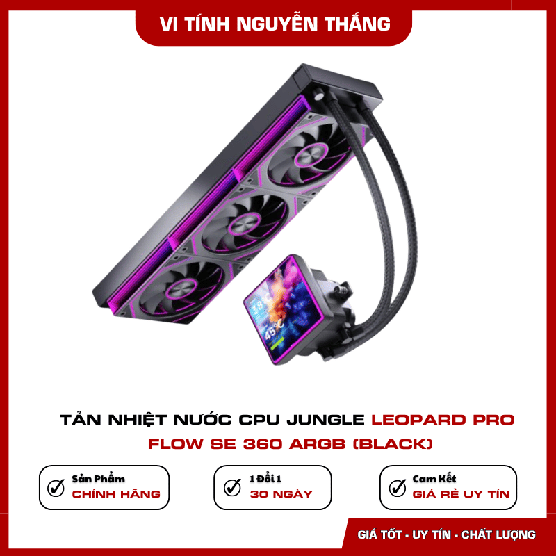 Tản nhiệt nước Jungle Leopard Pro Flow SE 360 ARGB Black cho PC gaming