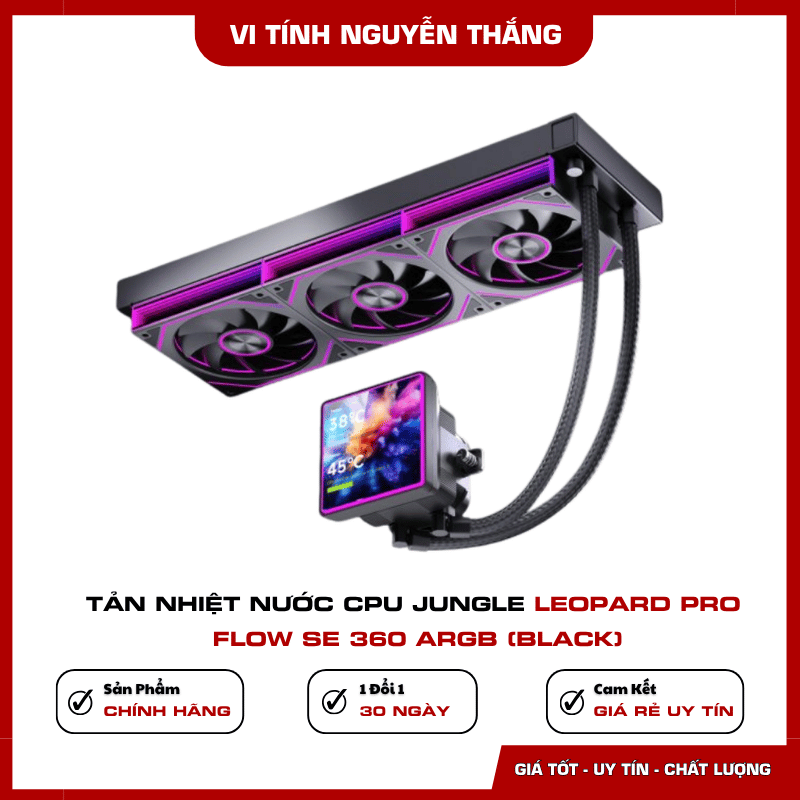Tản nhiệt nước Jungle Leopard Pro Flow SE 360 ARGB Black radiator 360mm