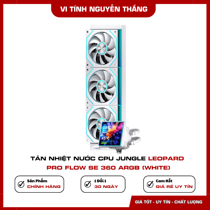 Quạt ARGB Jungle Leopard Pro Flow SE 360 White 5V 3-pin