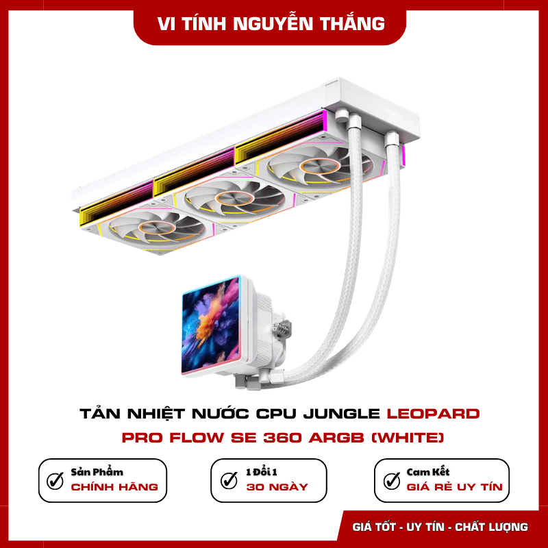 Socket hỗ trợ Jungle Leopard Pro Flow SE 360 ARGB White