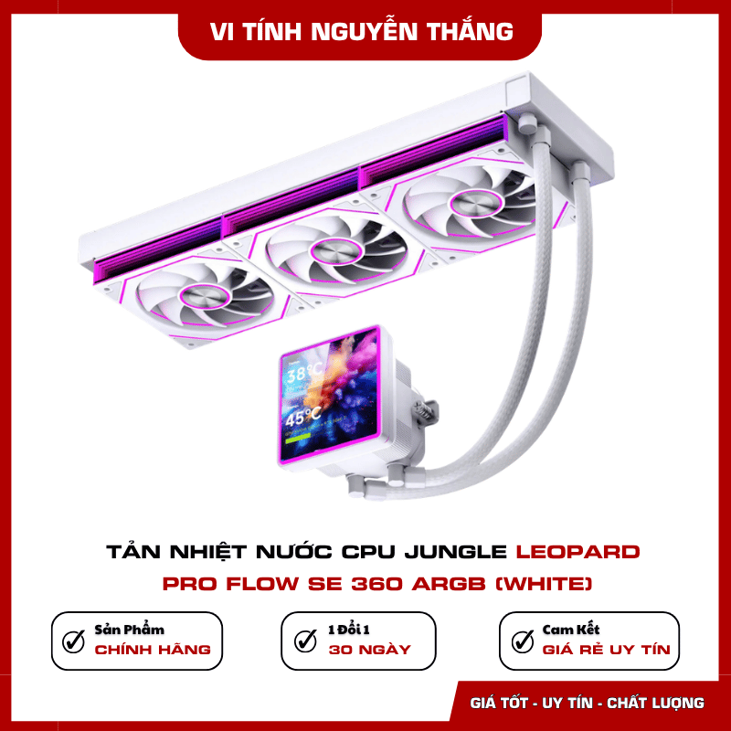 Tản nhiệt nước Jungle Leopard Pro Flow SE 360 ARGB White radiator 360mm