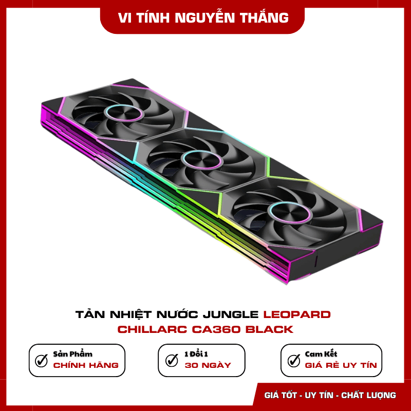 Block bơm và ống dẫn nước Jungle Leopard ChillArc CA360 Black