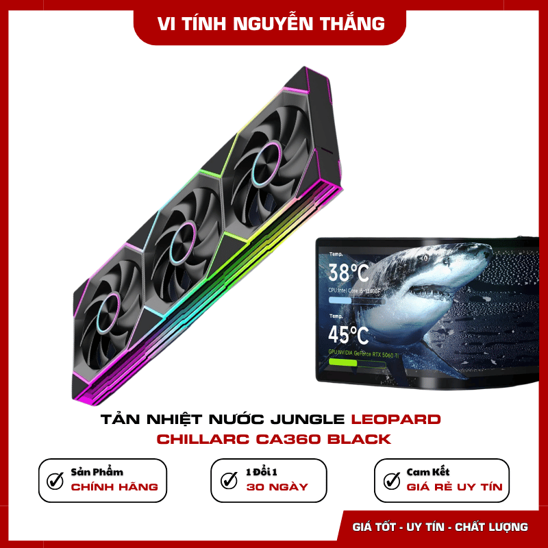 Tản nhiệt nước Jungle Leopard ChillArc CA360 Black hỗ trợ Intel AMD