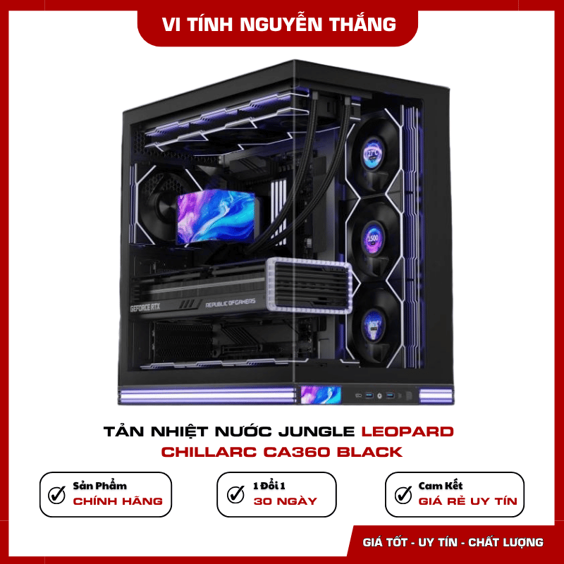 Radiator 360mm của tản nhiệt nước Jungle Leopard ChillArc CA360 Black