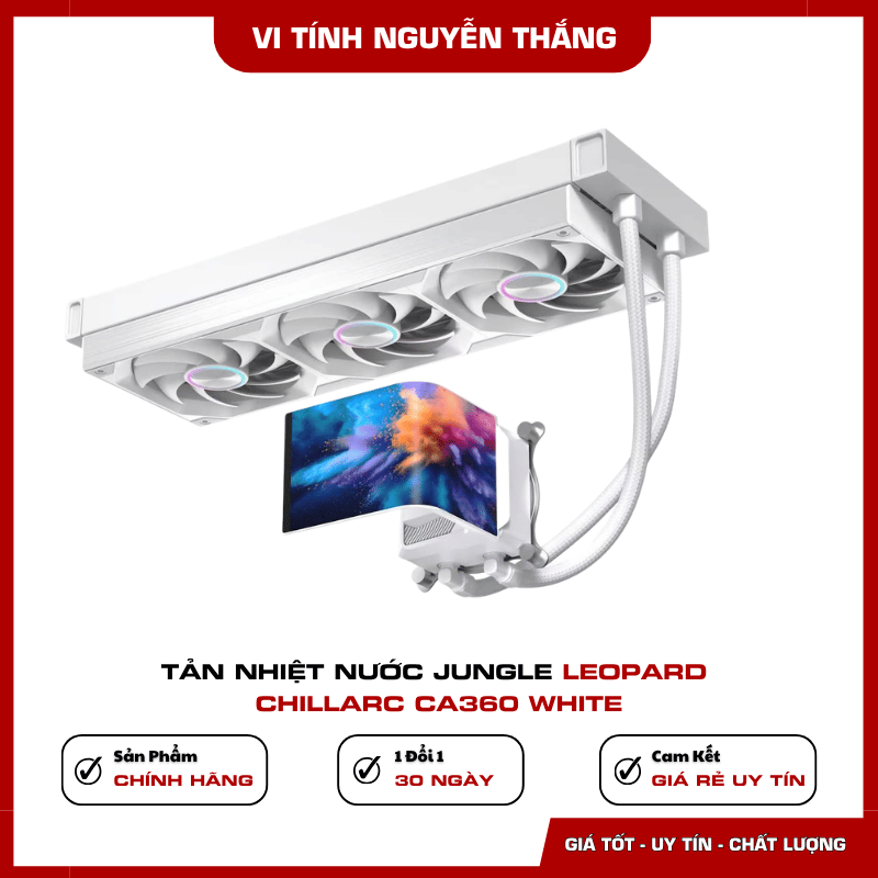 Chi tiết lắp đặt tản nhiệt nước Jungle Leopard ChillArc CA360 White