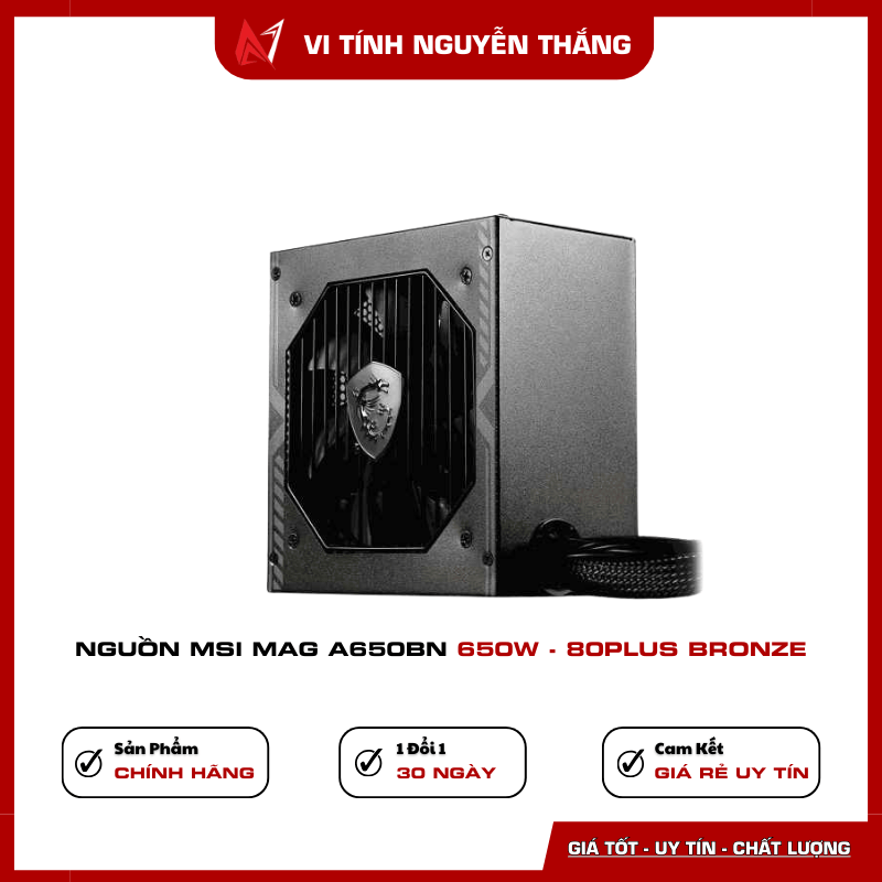 Nguồn MSI MAG A650BN 650W 80 Plus Bronze