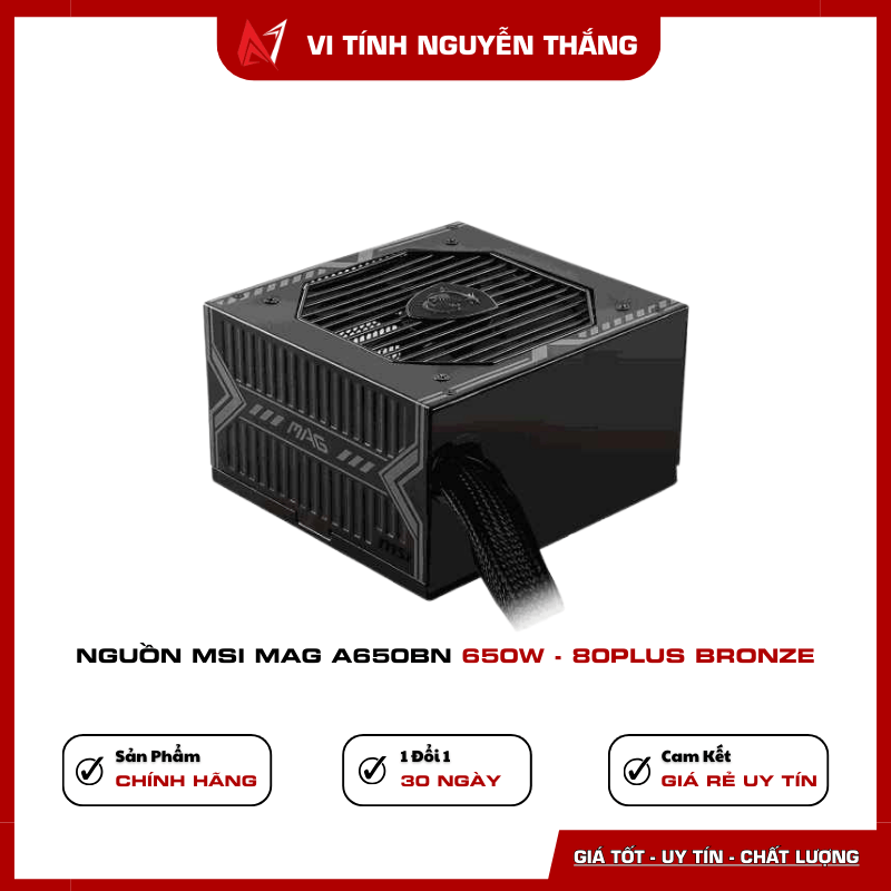 Nguồn MSI MAG A650BN 650W 80 Plus Bronze