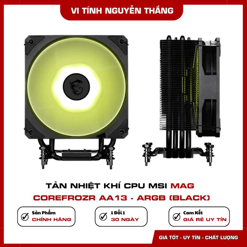 Bốn ống dẫn nhiệt MSI MAG COREFROZR AA13 Black