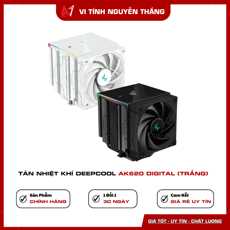 DeepCool AK620 Digital Trắng lắp đặt PC