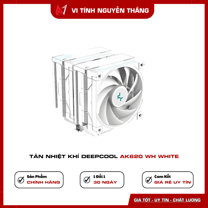 Tản nhiệt Deepcool AK620 WH White lắp đặt