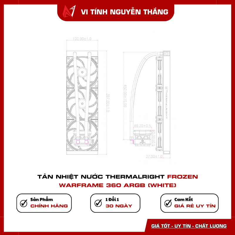 Tản nhiệt nước Thermalright Frozen Warframe 360 ARGB White