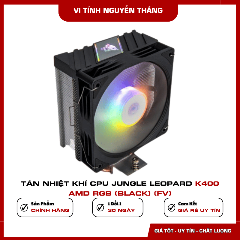 Hiệu ứng LED RGB Jungle Leopard K400 AMD RGB màu đen
