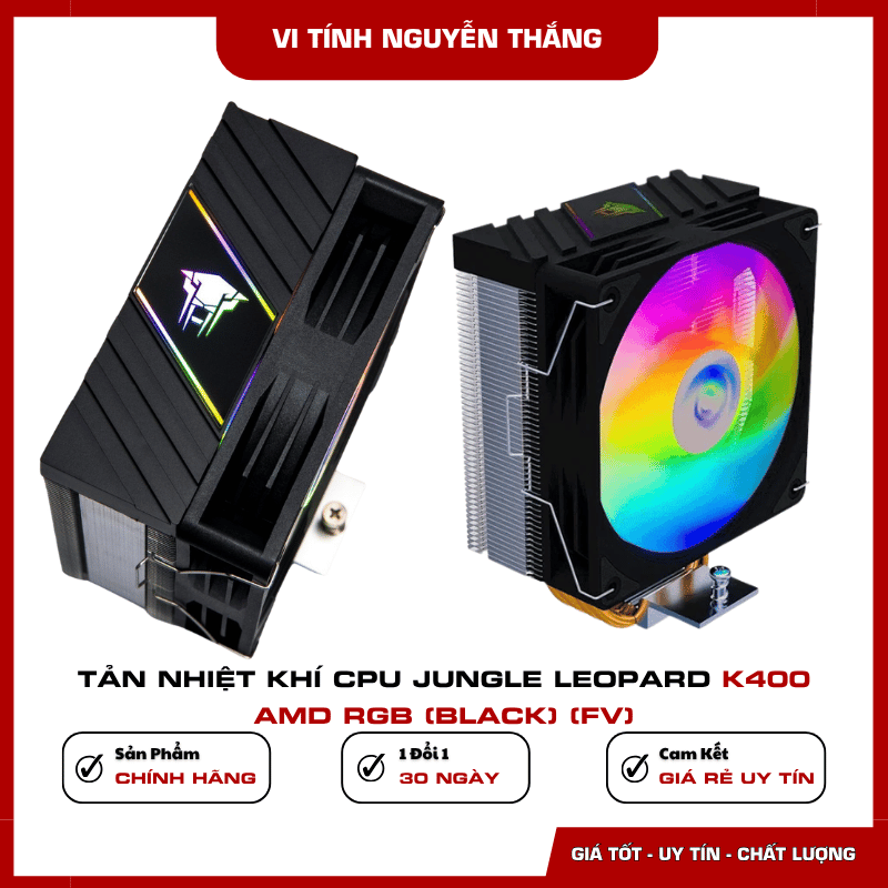 Quạt 120mm của tản nhiệt Jungle Leopard K400 AMD RGB Black