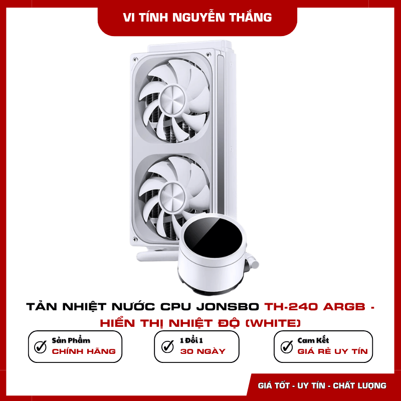 Hiệu ứng ARGB trên tản nhiệt nước Jonsbo TH-240 White