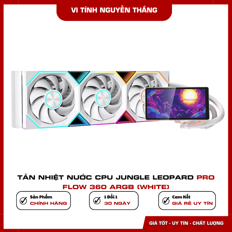 Màn hình LCD Jungle Leopard Pro Flow 360 ARGB White