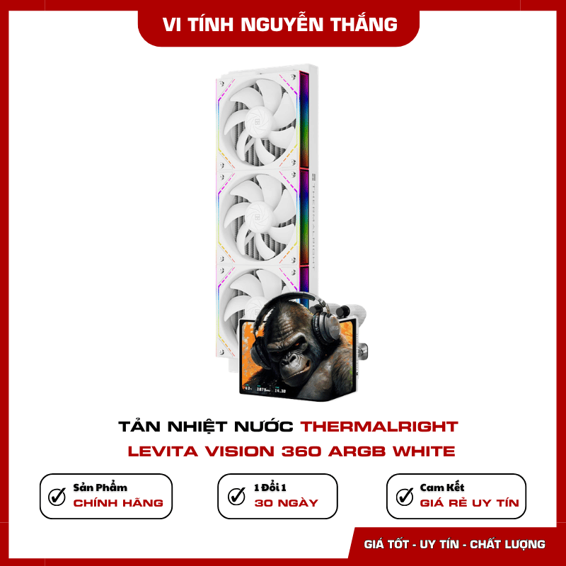 Tản nhiệt nước Thermalright Levita Vision 360 ARGB White radiator 360mm