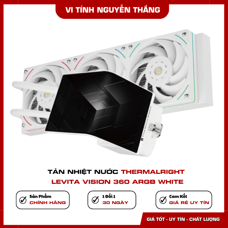 Thiết kế màu trắng của Thermalright Levita Vision 360 ARGB White
