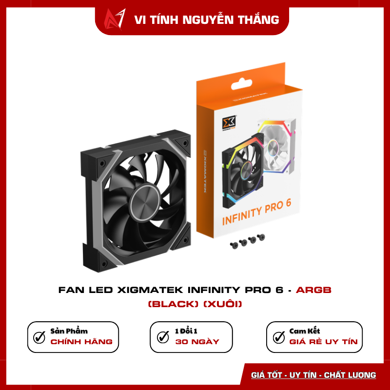 Fan Led Xigmatek Infinity Pro 6 ARGB Black bản xuôi