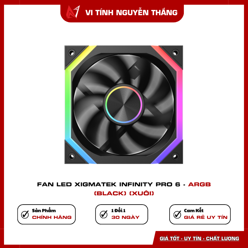 Fan Xigmatek Infinity Pro 6 Long Life Hydro Bearing tuổi thọ 30000 giờ