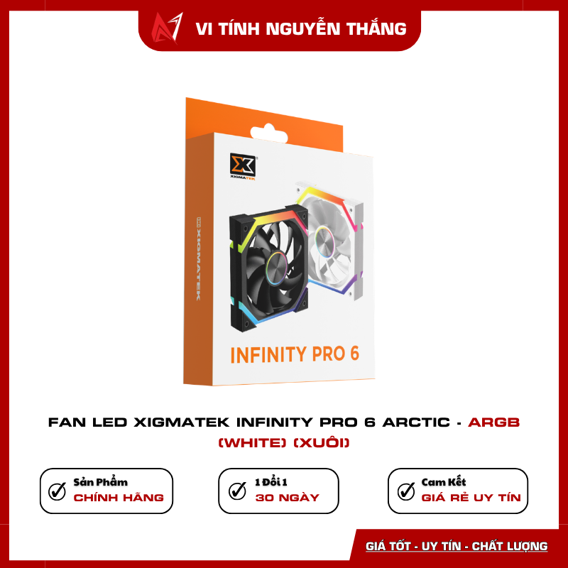 Fan case Xigmatek Infinity Pro 6 Arctic 120mm màu trắng