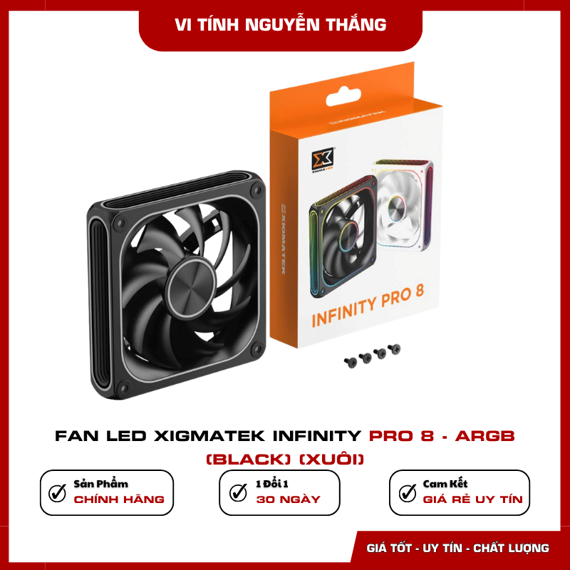 Fan xuôi Xigmatek Infinity Pro 8 Black kích thước 120mm
