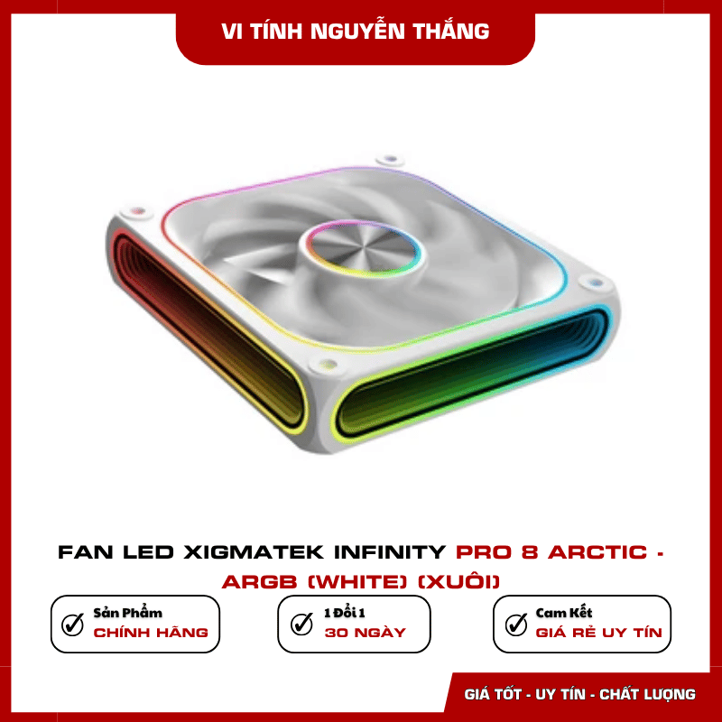 Kích thước Fan Xigmatek Infinity Pro 8 Arctic 120 x 120 x 25mm