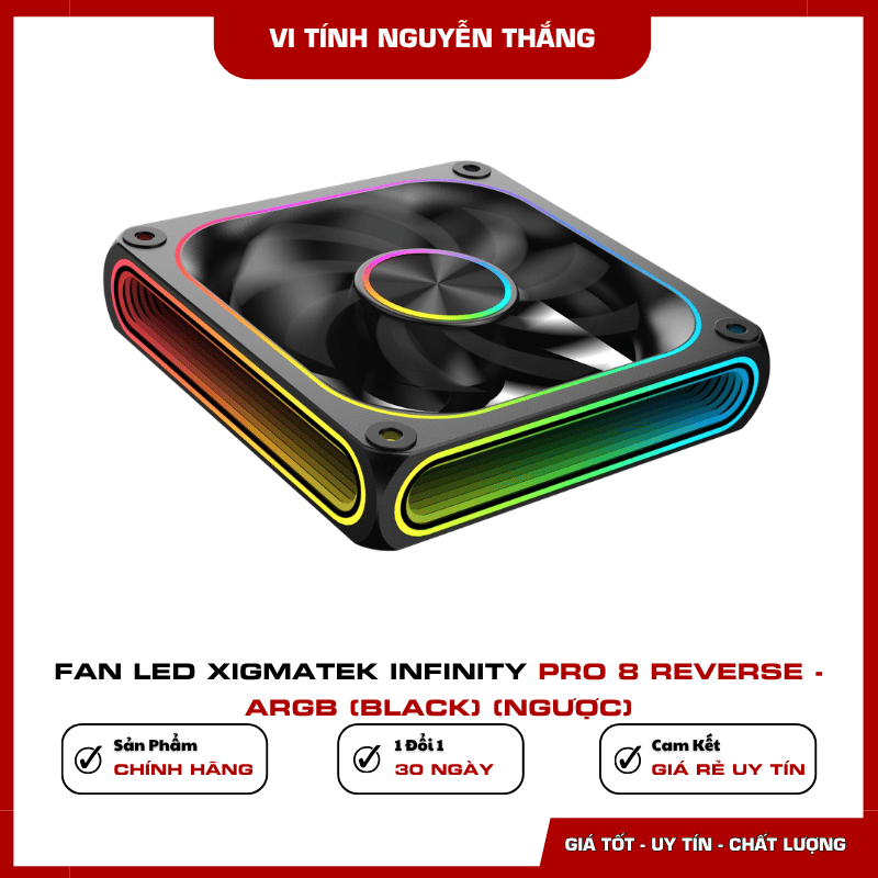 Quạt Xigmatek Infinity Pro 8 Reverse vòng bi thủy lực