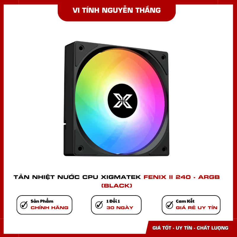 Pump Infinity Mirror Xigmatek FENIX II 240 ARGB Black