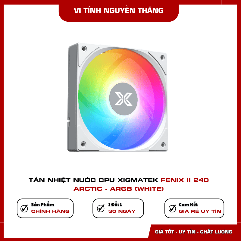 Đầu bơm Infinity Mirror của Xigmatek FENIX II 240 Arctic ARGB White