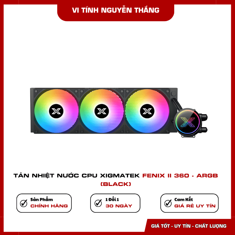 Xigmatek FENIX II 360 ARGB Black pump infinity mirror