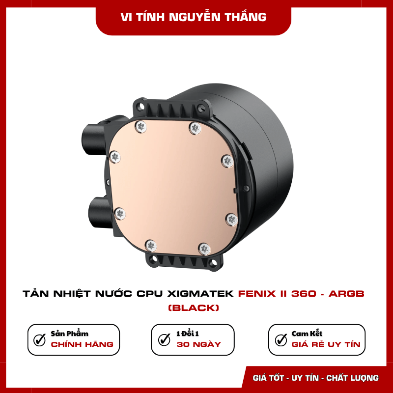 Tản nhiệt nước Xigmatek FENIX II 360 Black phối case gaming