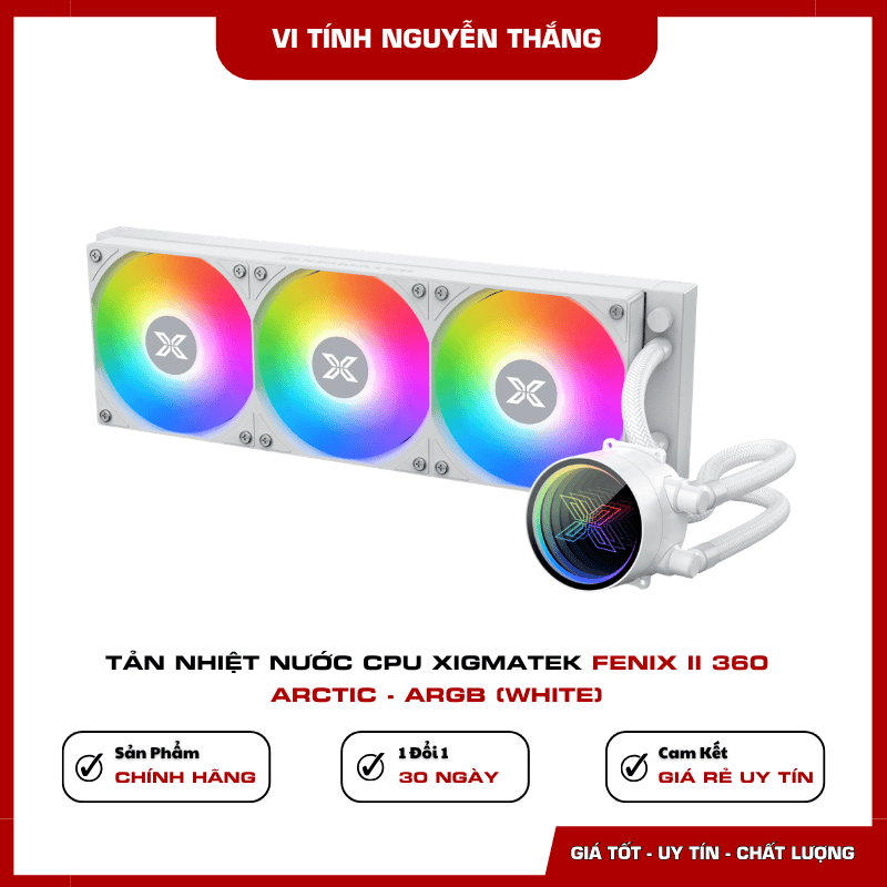 Pump Infinity Mirror trên Xigmatek FENIX II 360 Arctic ARGB White