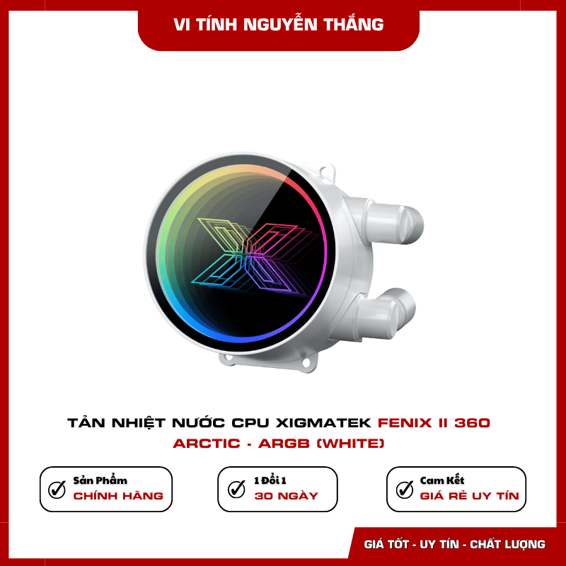 Tản nước AIO Xigmatek FENIX II 360 Arctic ARGB White cho PC gaming