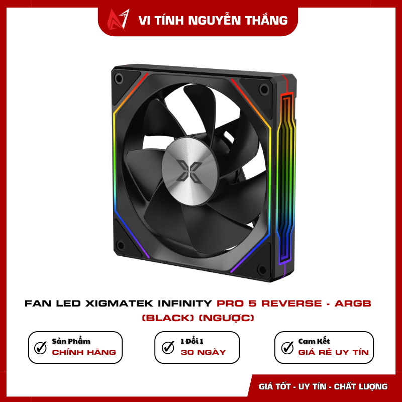 Fan case Xigmatek Infinity Pro 5 Reverse 120mm màu đen