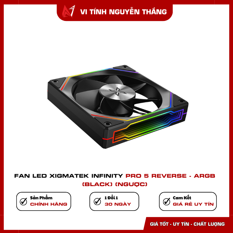 Fan Xigmatek Infinity Pro 5 Reverse Black LED ARGB vô cực