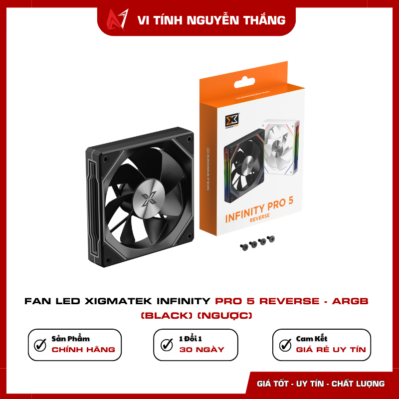 Fan Xigmatek Infinity Pro 5 Reverse vận hành êm cho PC gaming