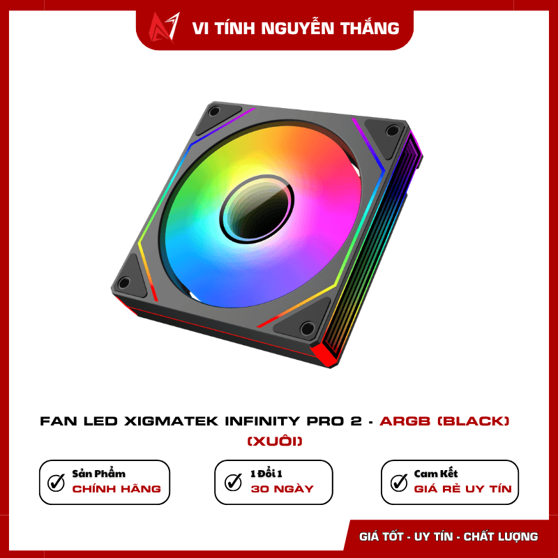 Fan Led Xigmatek Infinity Pro 2 ARGB Black luong gio on dinh