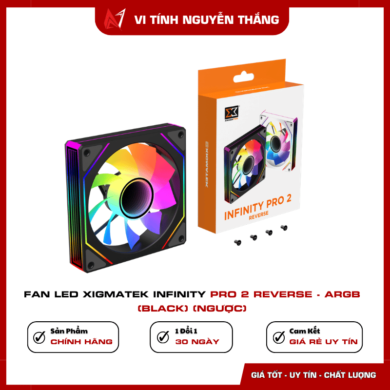 Fan case Xigmatek Infinity Pro 2 Reverse Black kích thước 120mm