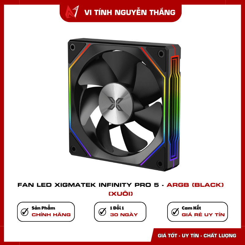 Xigmatek Infinity Pro 5 Black fan case ARGB 120mm