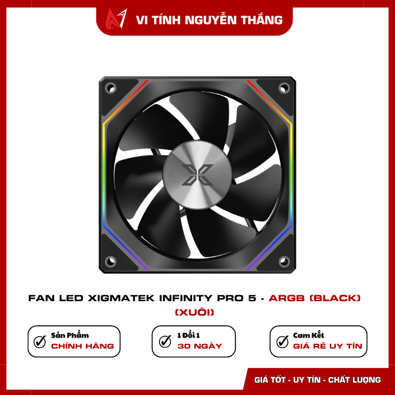 Fan Led Xigmatek Infinity Pro 5 ARGB Black bản xuôi