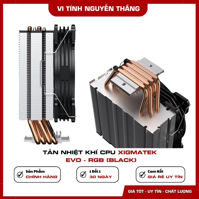 Quạt 120mm trên tản nhiệt Xigmatek EVO RGB Black