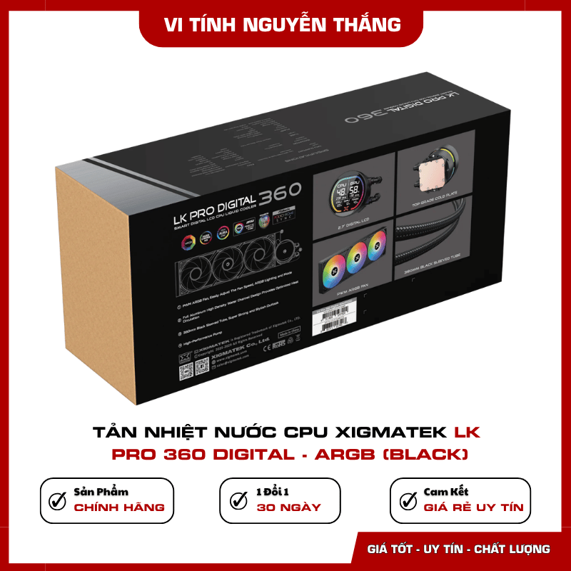 Bơm và ống dẫn Xigmatek LK Pro 360 Digital Black
