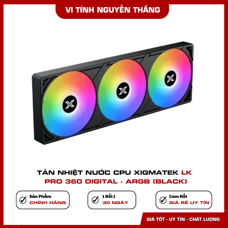Quạt PWM ARGB Xigmatek LK Pro 360 Digital Black