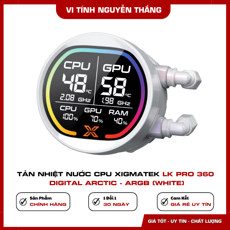 Bơm tản nhiệt Xigmatek LK Pro 360 Digital Arctic