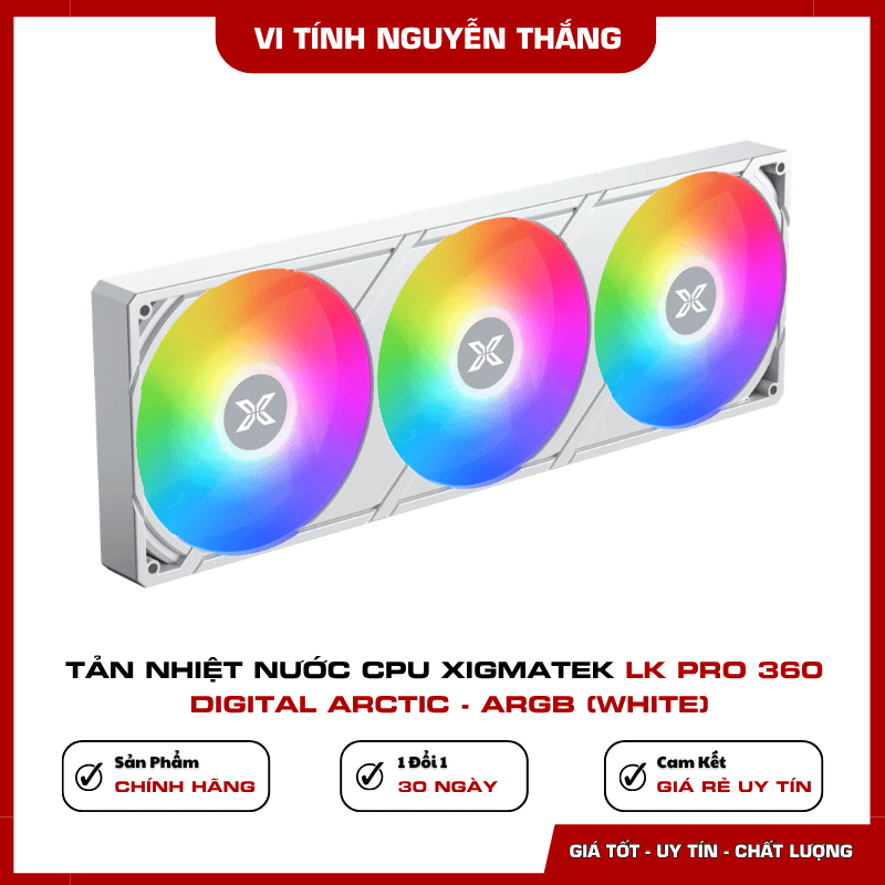 Quạt PWM ARGB Xigmatek LK Pro 360 Digital Arctic White