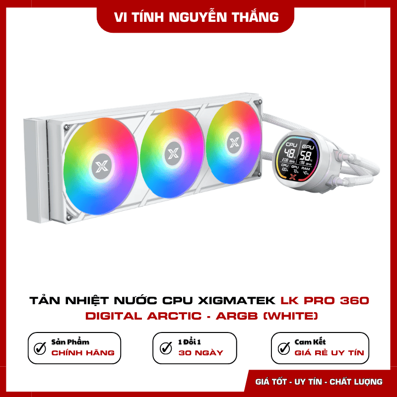 Tản nhiệt nước Xigmatek LK Pro 360 Digital Arctic radiator 360mm