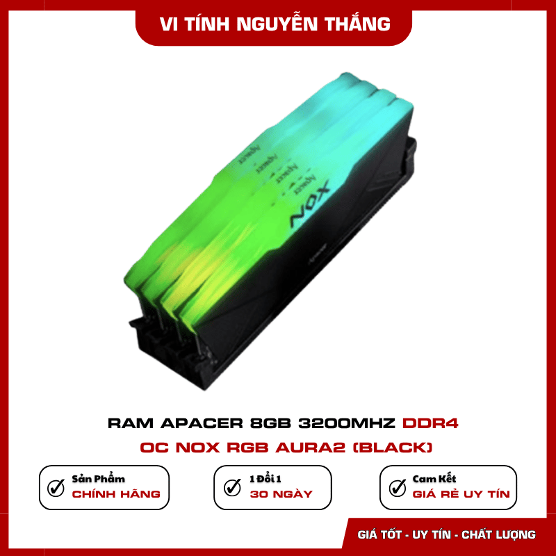 RAM Apacer 8GB DDR4 3200MHz lắp trong PC gaming