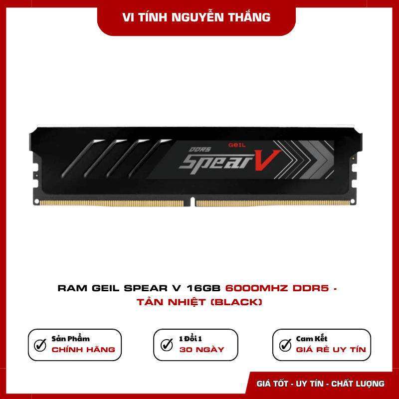 Ram GEIL Spear V 16GB 6000MHz DDR5 Black